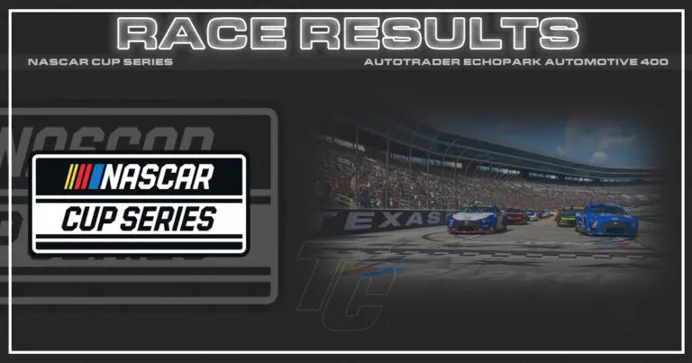 Autotrader 400 race results NASCAR Cup Series Texas Motor Speedway