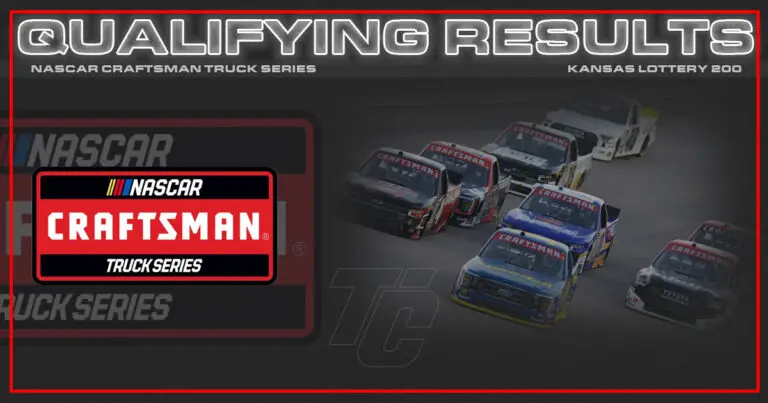 NASCAR Truck Kansas Lottery 200 starting lineup Kansas Speedway qualifying results