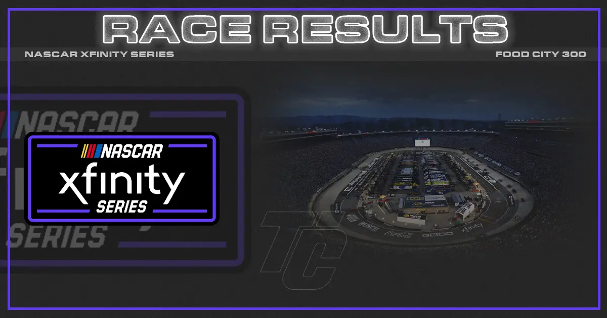 Food City 300 race results NASCAR Xfinity Series Bristol Motor Speedway 2023