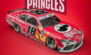 Sammy Smith Pringles car No. 18 Joe Gibbs Racing NASCAR Xfinity Series Martinsville Speedway Blackbeard ltd