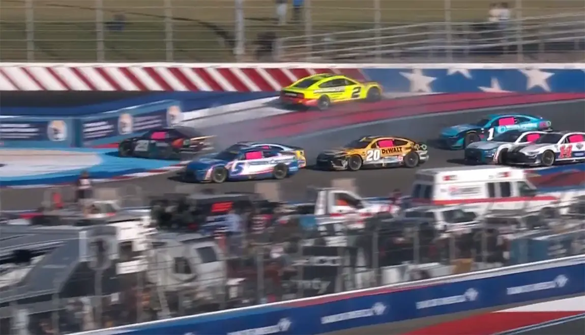 NASCAR chicane penalties 2023 Bank of America ROVAL 400 Bubba Wallace Ross Chastain