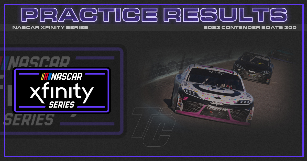 NASCAR Xfinity Contender Boats 300 practice results Homestead-Miami Speedway