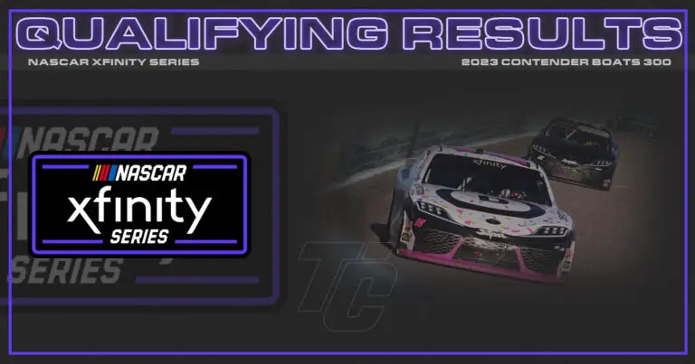 Contender Boats 300 starting lineup NASCAR Xfinity Homestead