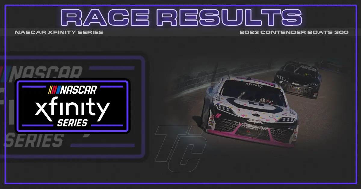 Contender Boats 300 race results NASCAR Xfinity Homestead Miami Speedway
