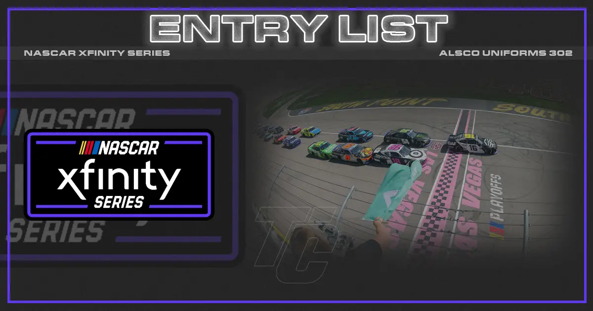 Alsco Uniforms 302 entry list NASCAR Xfinity Series Las Vegas Motor Speedway