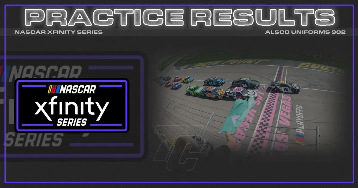 Alsco Uniforms 302 practice results NASCAR Xfinity Series 2023 Las Vegas Motor Speedway