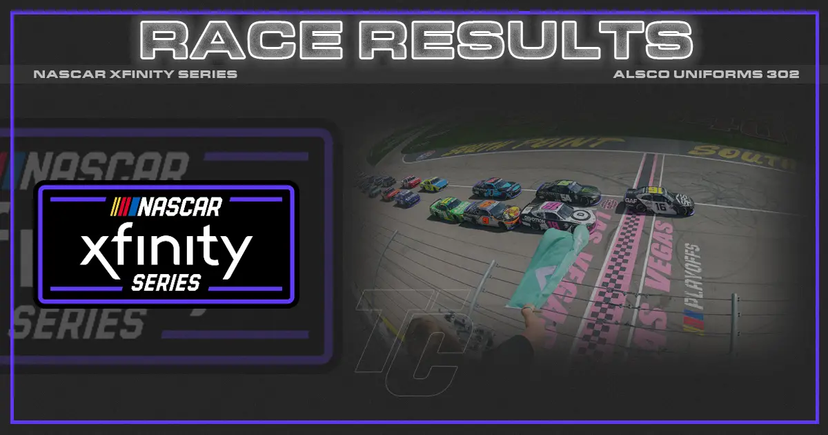 Alsco Uniforms 302 race results 2023 NASCAR Xfinity Series Las Vegas Motor Speedway