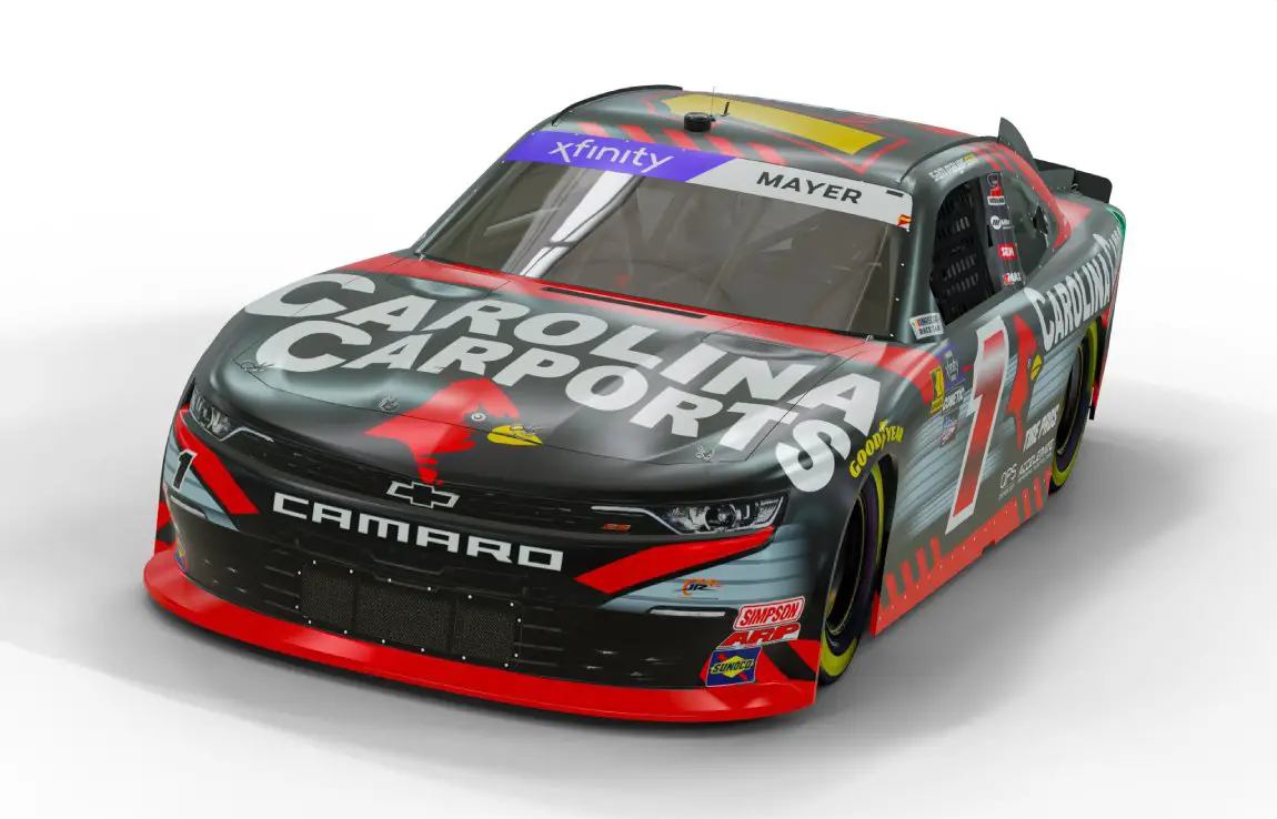 JR Motorsports Sam Mayer Carolina Carports sponsorship NASCAR Xfinity Series 2024