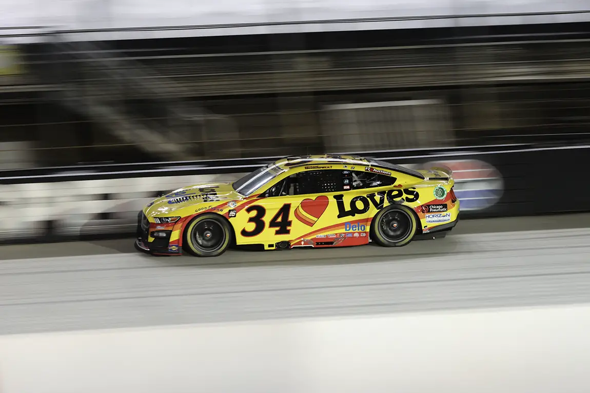 Michael McDowell Love's NASCAR sponsorship schedule 2024 Front Row Motorsports Layne Riggs sponsors 2024