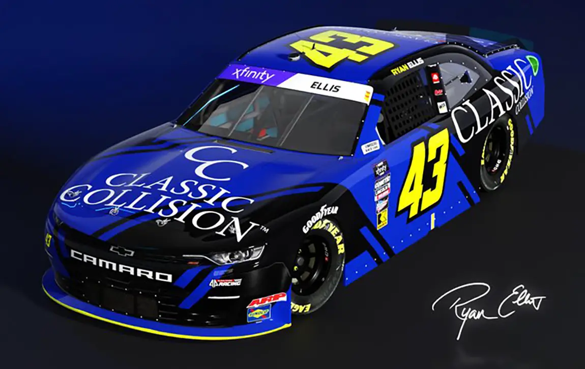 Ryan Ellis Alpha Prime Racing Classic Collision primary sponsorship NASCAR Xfinity Series 2024