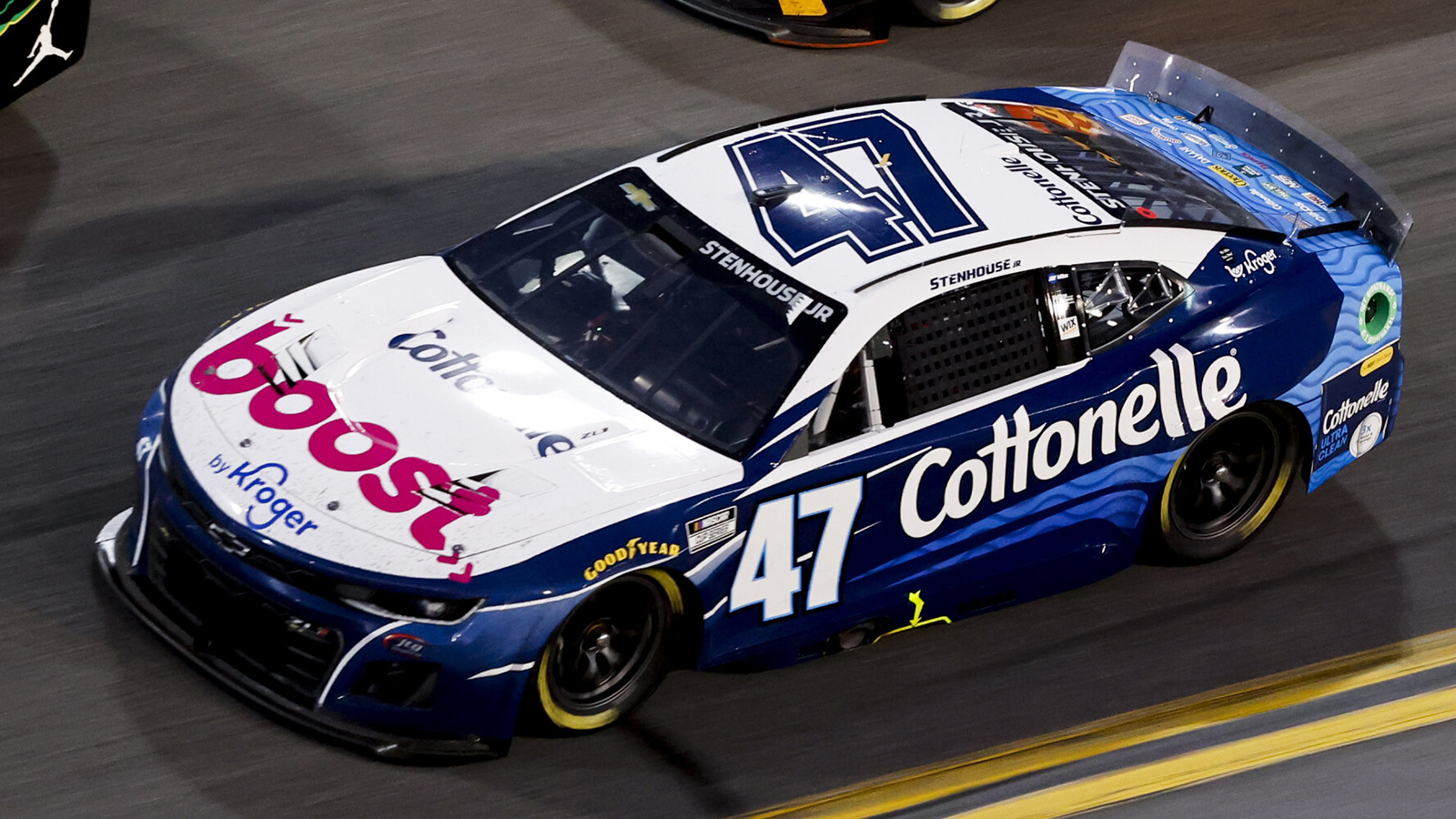 Ricky Stenhouse Jr. 2024 Boost by Kroger Cottonelle paint scheme JTG Daugherty Racing NASCAR Cup Series Daytona 500