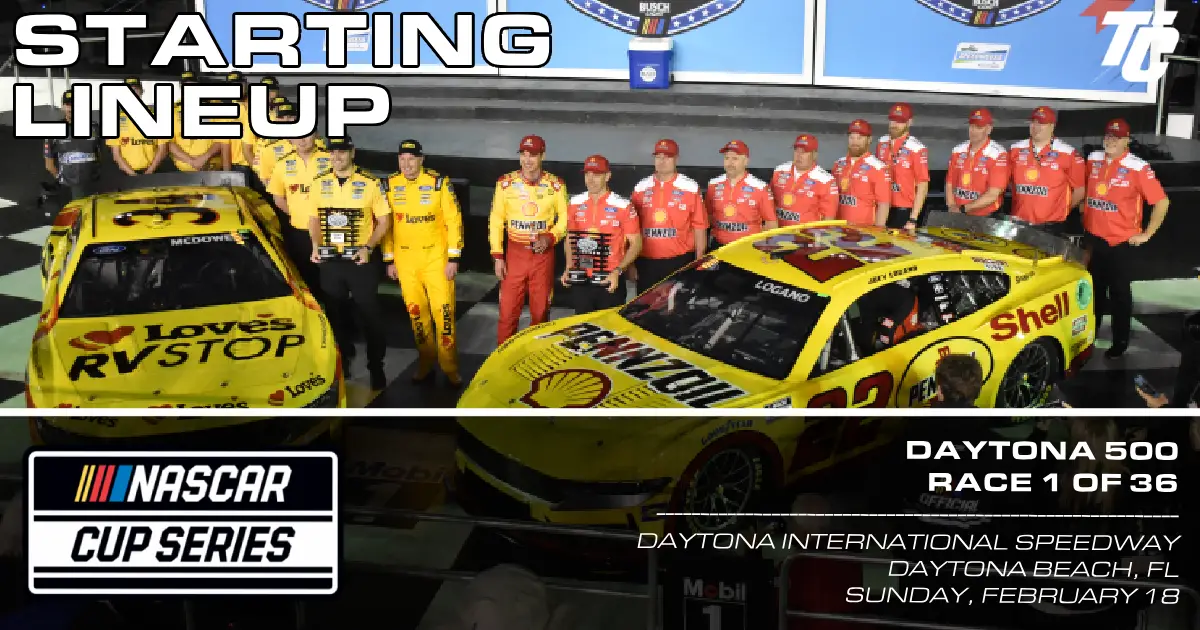 Starting Lineup NASCAR Cup Series Daytona 500