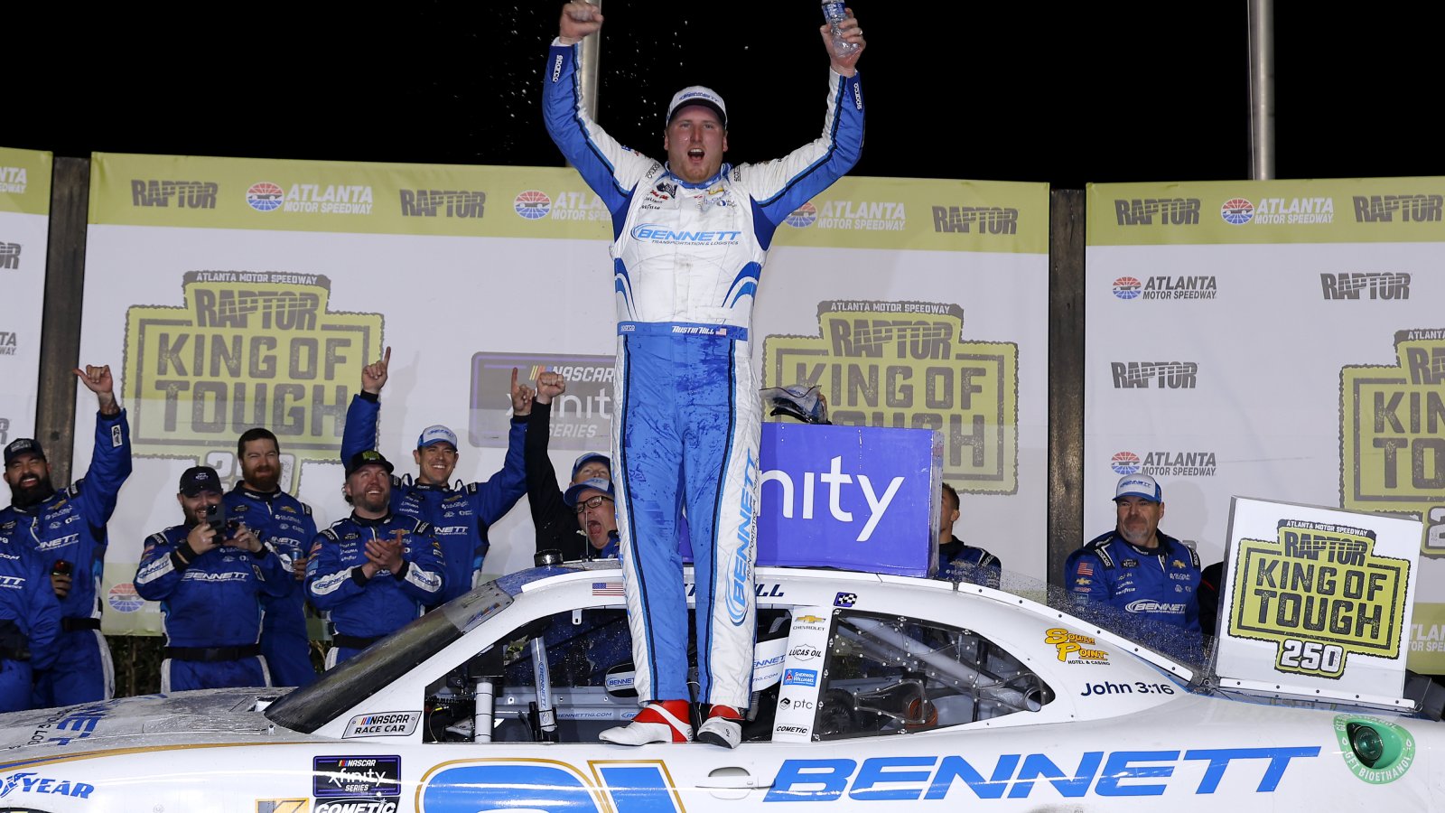 Austin Hill wins Raptor King of tough 250 at Atlanta post-race inspection 2024 NASCAR Xfinity Series