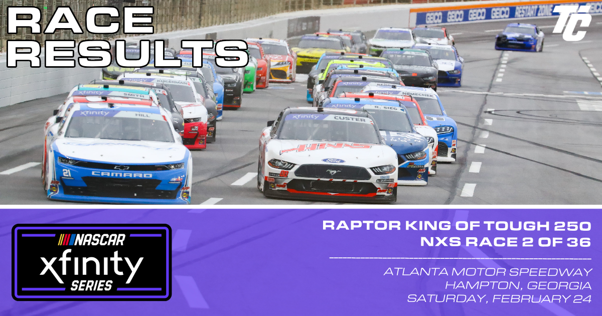 NASCAR XFINITY Series RAPTOR King of Tough 250 race results Atlanta Motor Speedway 2024
