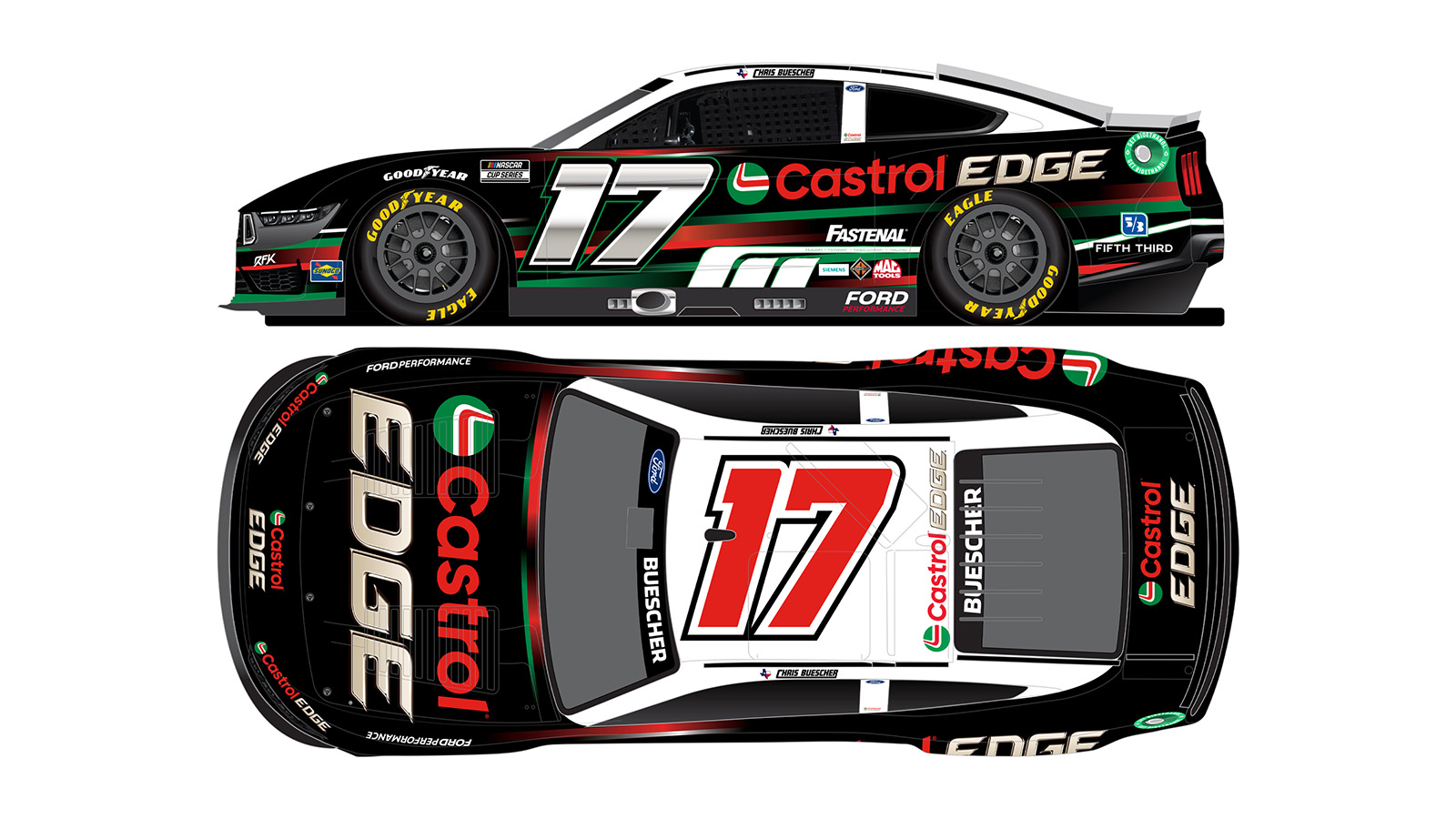 Chris Buescher Castrol Edge paint scheme RFK Racing NASCAR Cup Series