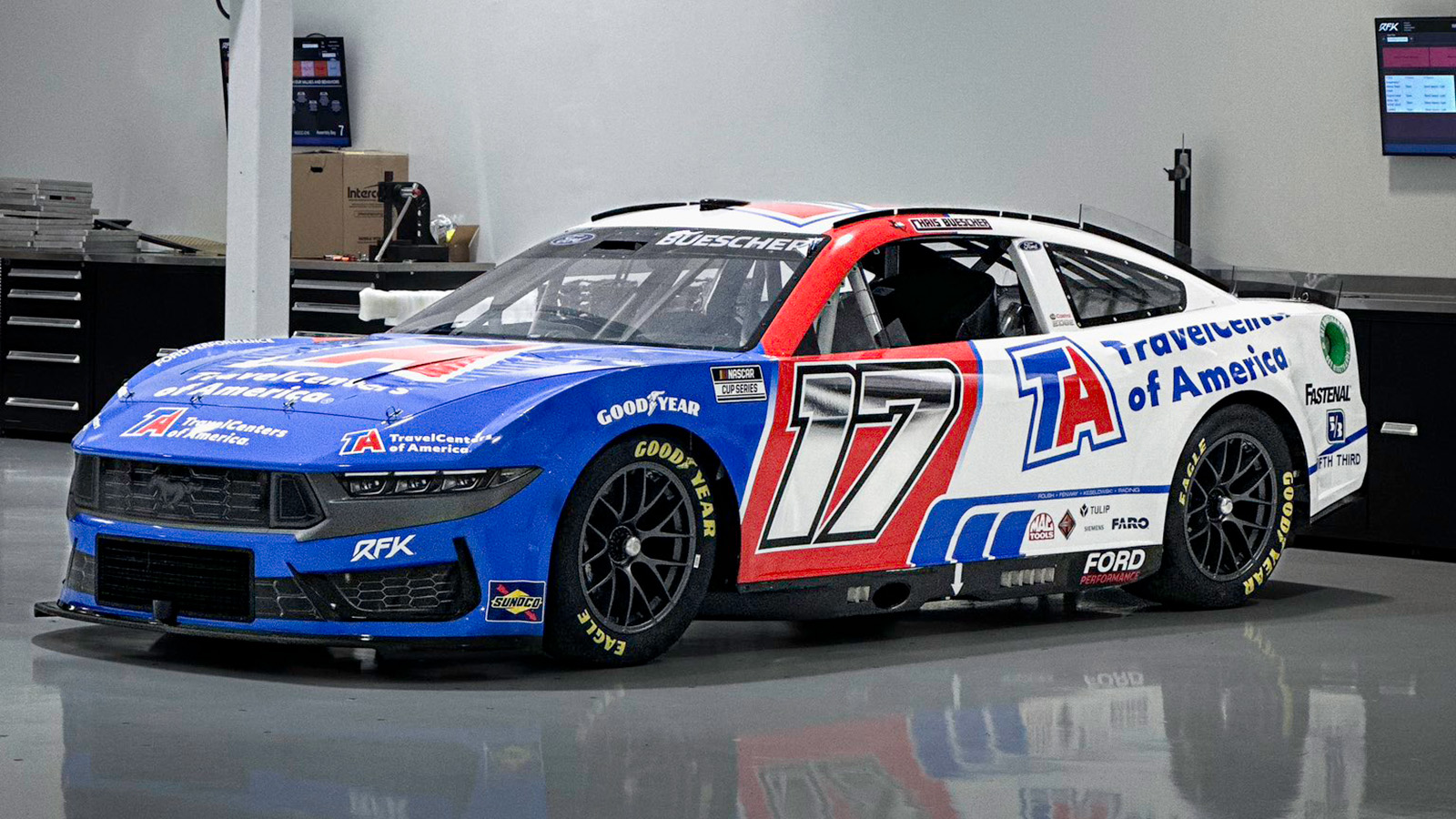 Chris Buescher TravelCenters of America paint scheme TA 2024 RFK Racing NASCAR Cup Series