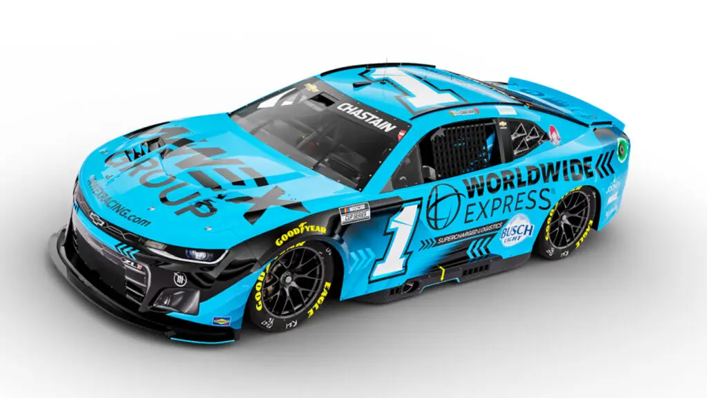 Ross Chastain 2024 Worldwide Express paint scheme Trackhouse Racing NASCAR Cup Series