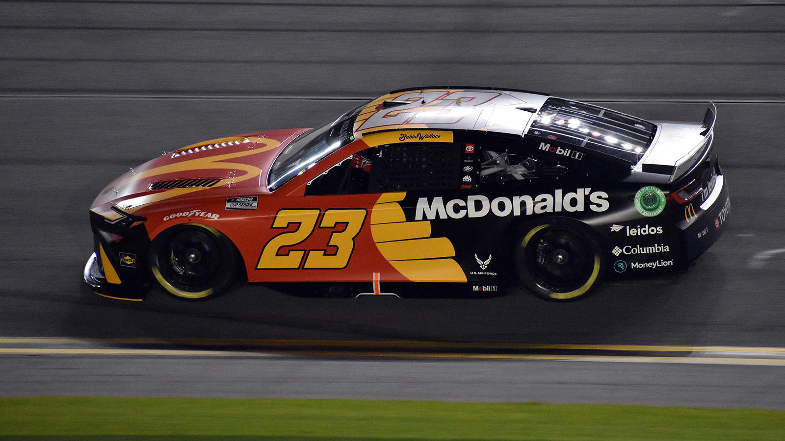Bubba Wallace 2024 McDonald's paint scheme 23XI Racing NASCAR Cup Series