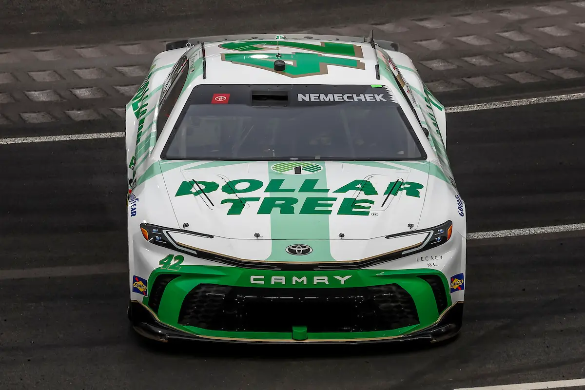 John Hunter Nemechek 2024 Dollar Tree white paint scheme LEGACY MOTOR CLUB NASCAR Cup Series