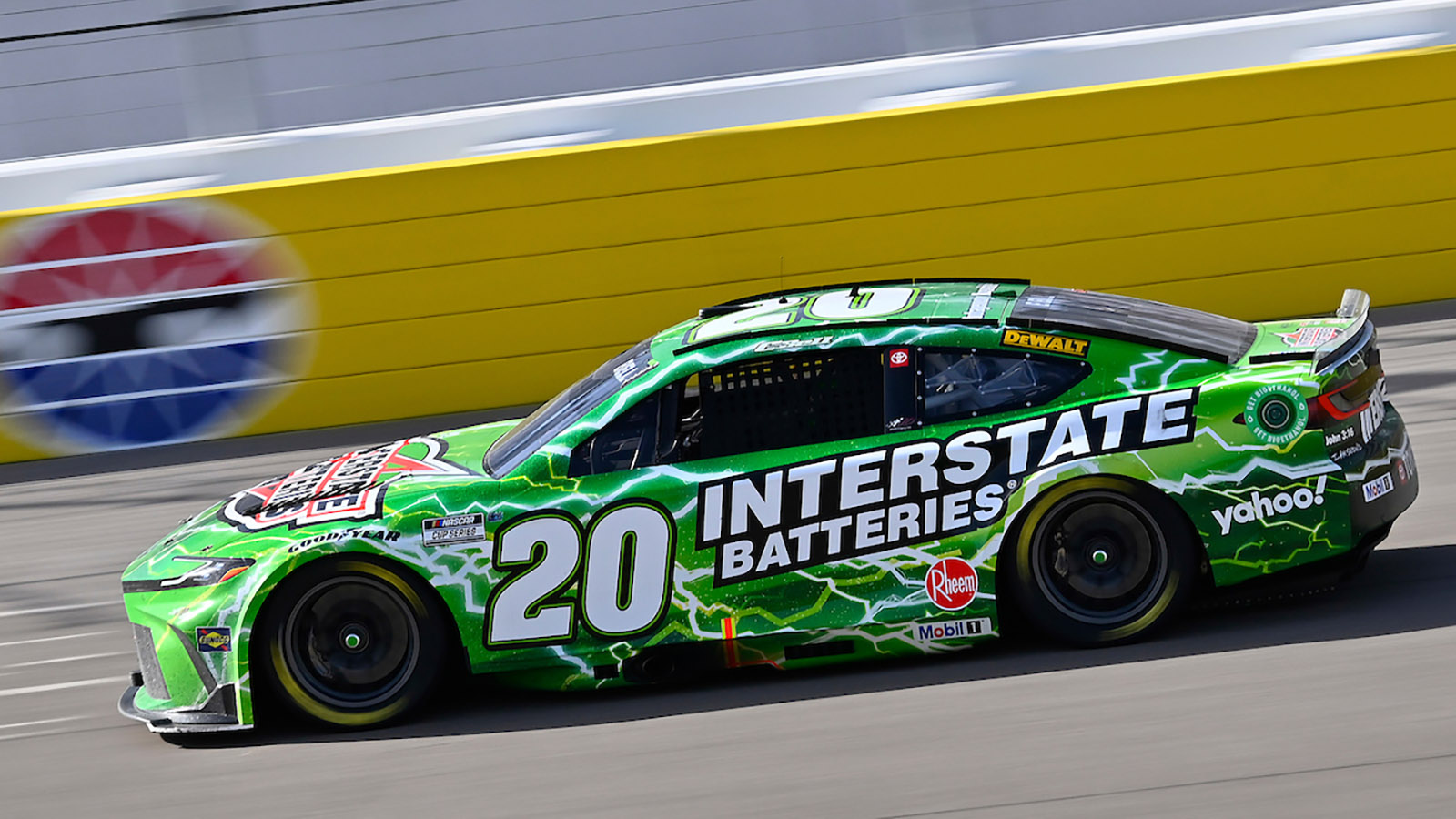 Christopher Bell 2024 Interstate Batteries paint scheme Joe Gibbs Racing NASCAR Cup Series