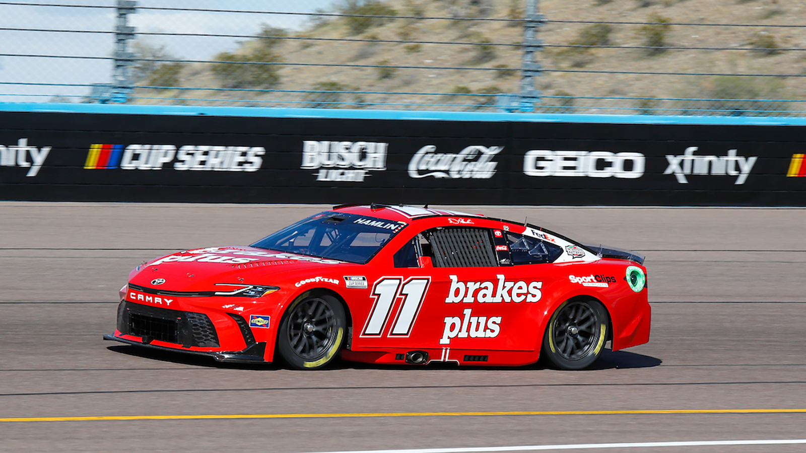 Denny Hamlin Brakes Plus paint scheme Joe Gibbs Racing 2024 NASCAR Cup Series