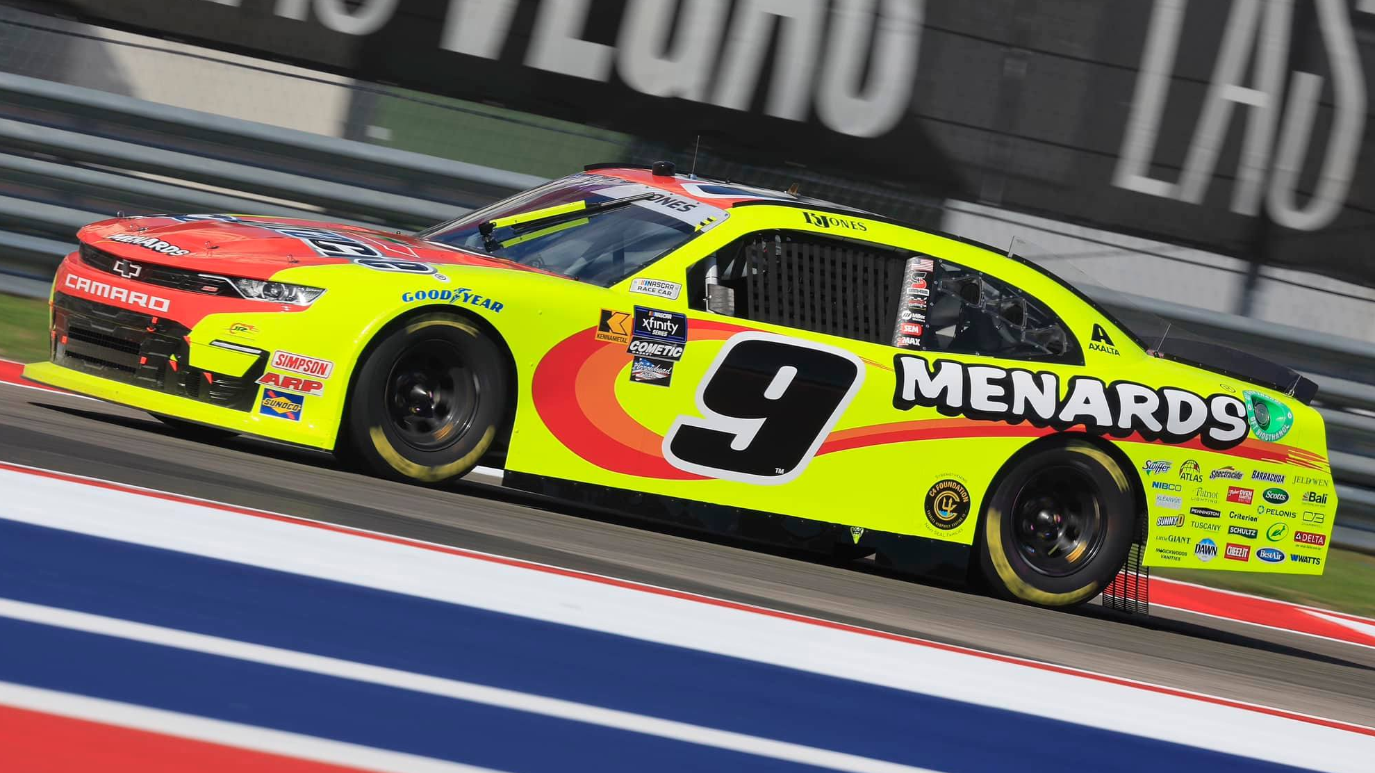 Brandon Jones Menards / Spectracide paint scheme JR Motorsports NASCAR Xfinity Series