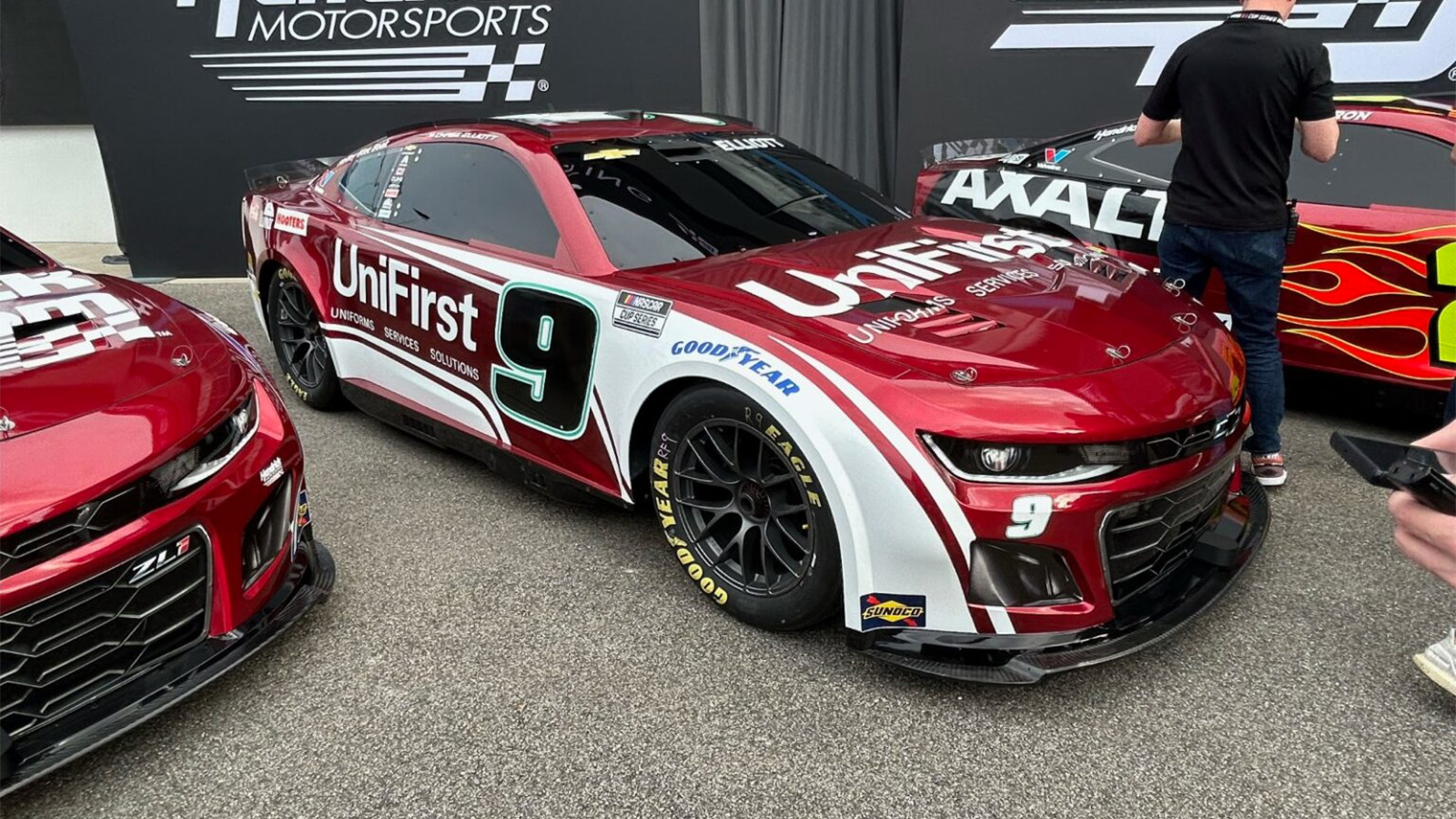 Chase Elliott red UniFirst paint scheme Hendrick 40th Hendrick Motorsports 2024 NASCAR Cup Series