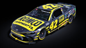 John Hunter Nemechek 2024 Romco paint scheme LEGACY MOTOR CLUB NASCAR Cup Series