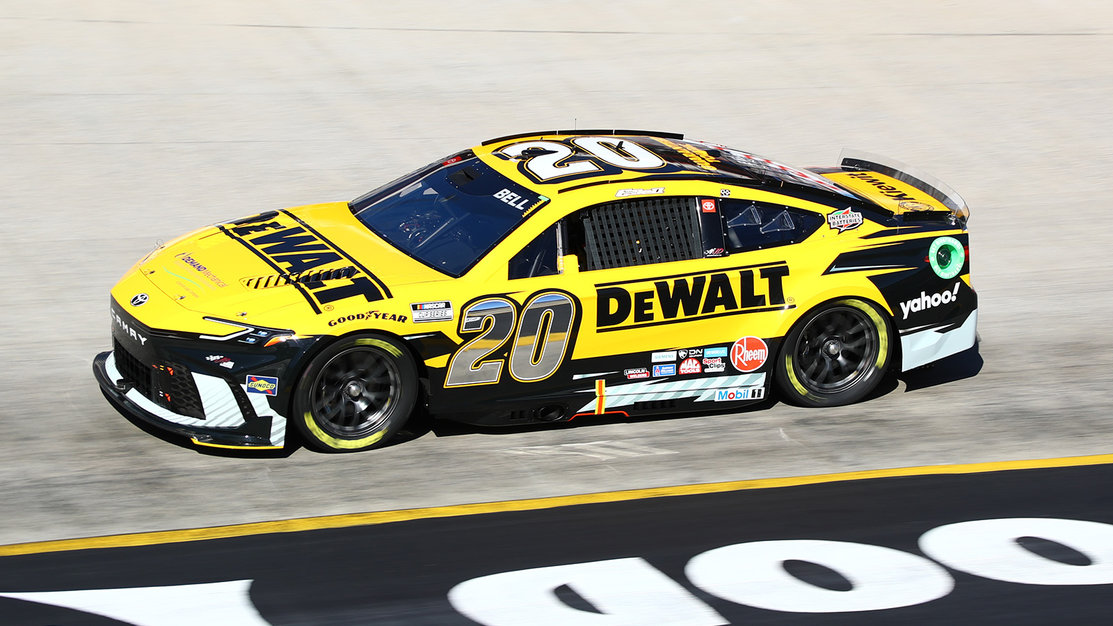 Christopher Bell 2024 DeWalt Tools paint scheme Joe Gibbs Racing 2024 NASCAR Cup Series