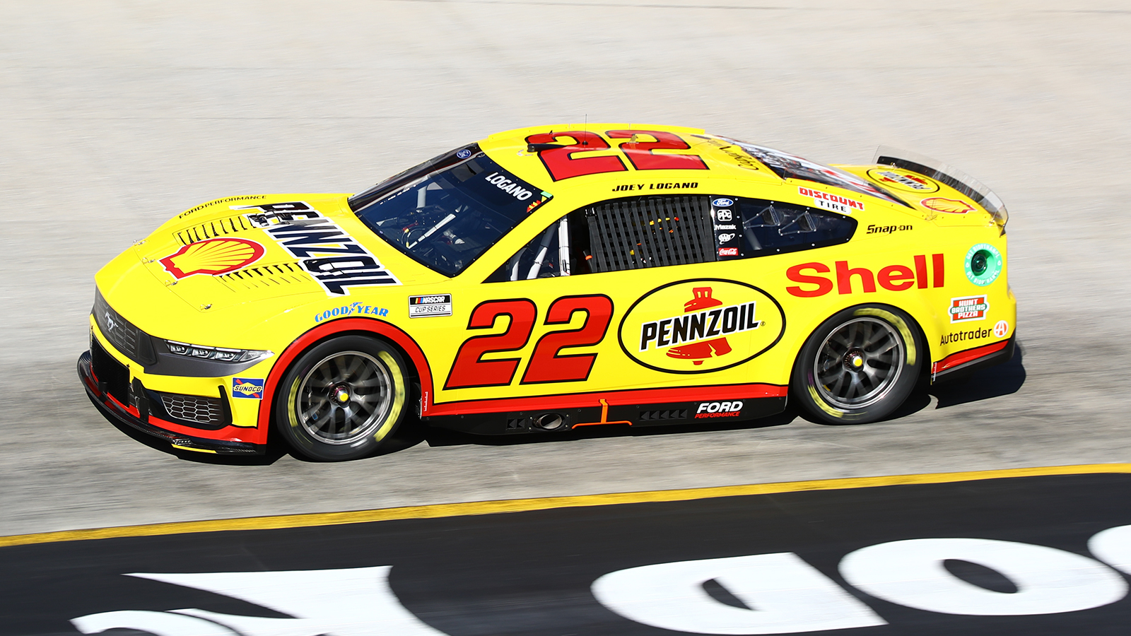 Joey Logano 2024 Shell Pennzoil paint scheme Team Penske NASCAR Cup Series