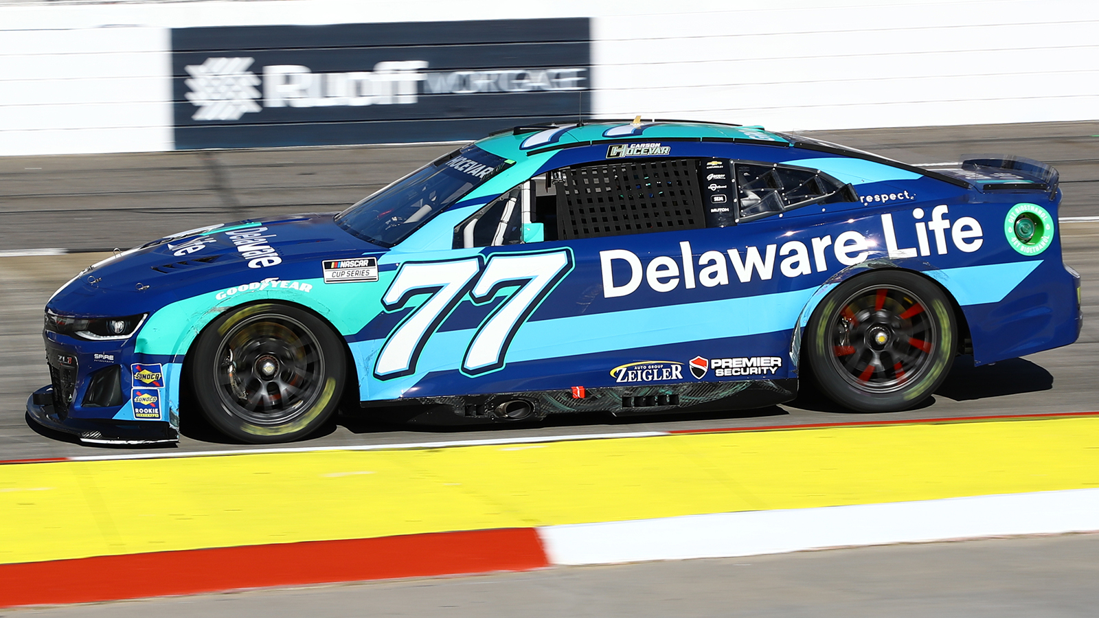 Carson Hocevar 2024 Delaware Life paint scheme Spire Motorsports NASCAR Cup Series