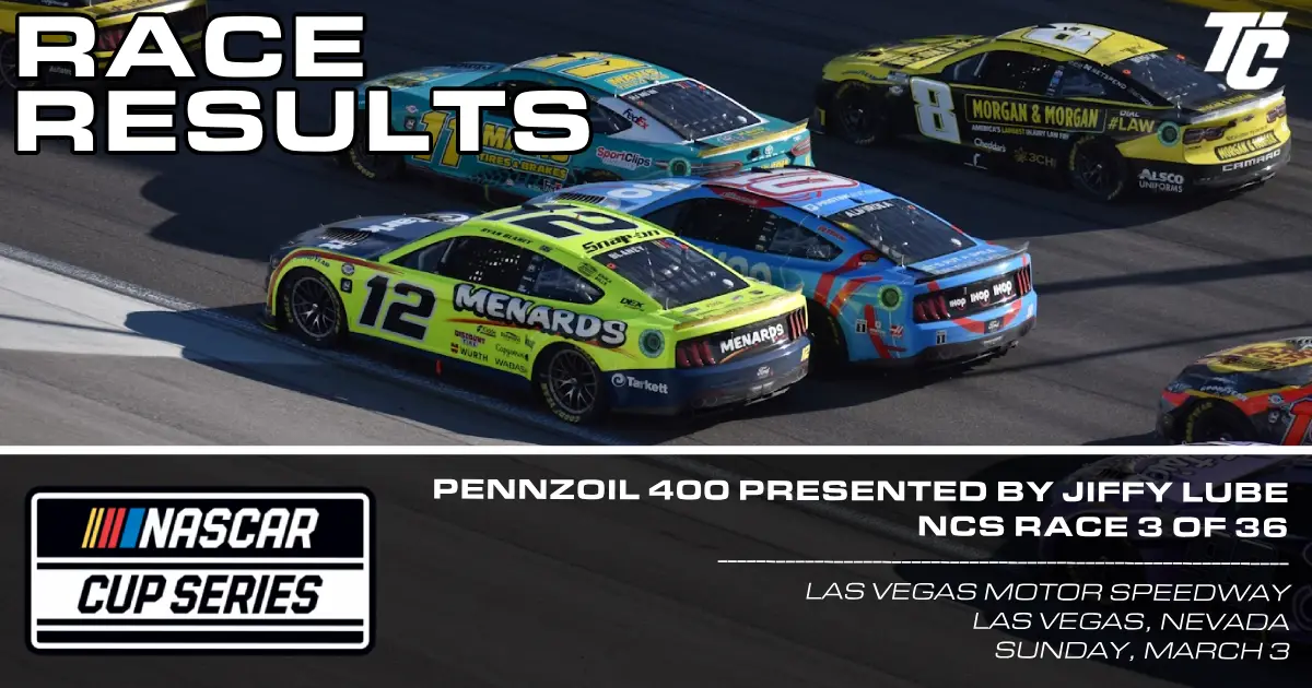2024 NASCAR Cup Series Pennzoil 400 Las Vegas race results
