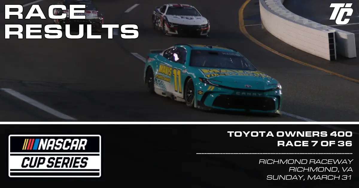 Toyota Owners 400 race results NASCAR Cup Series Richmond Raceway 2024 Who won the Toyota Owners 400?