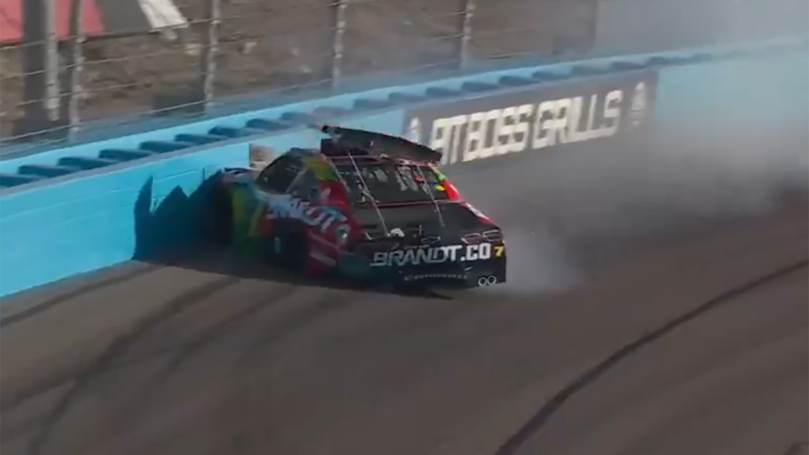 Justin Allgaier crash Phoenix 2024 NASCAR Xfinity Series Call811.com 200 video