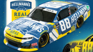 2024 Dale Earnhardt Jr. Hellmann's paint scheme Bristol NASCAR Xfinity race JR Motorsports