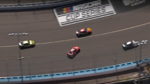Denny Hamlin spin Tyler Reddick 2024 NASCAR Cup Series Phoenix Raceway video Shriners Children's 500