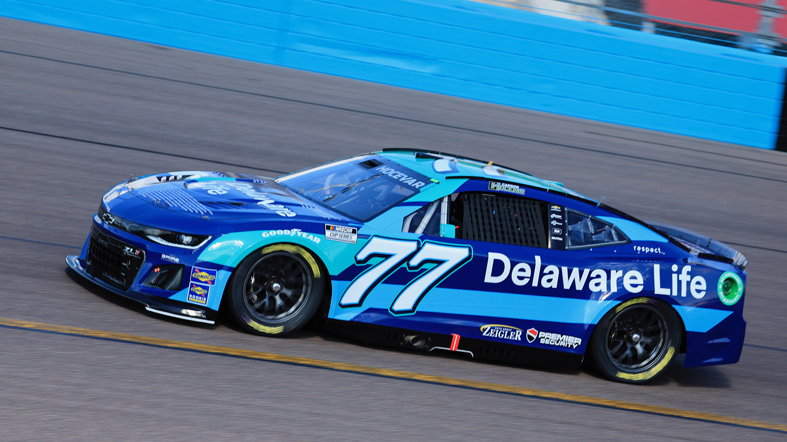 Carson Hocevar 2024 Delaware Life Paint Scheme Spire Motorsports NASCAR Cup Series