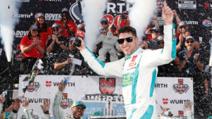 Denny Hamlin wins Wurth 400 at Dover post-race inspection NASCAR Cup Series inspection who won the NASCAR race at Dover?