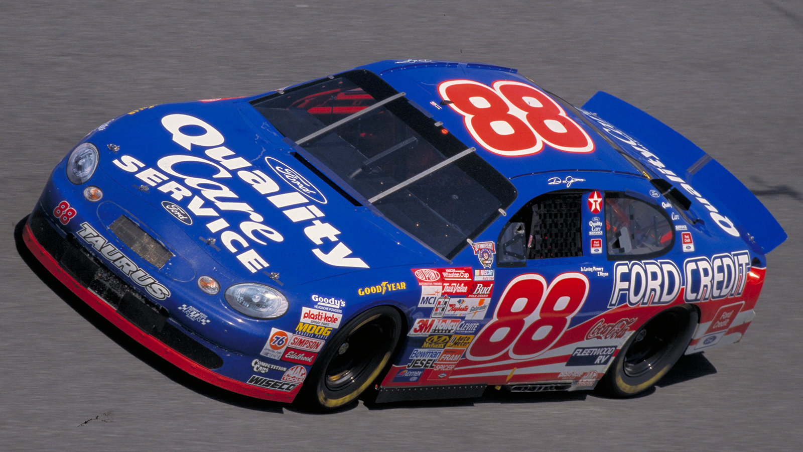 Dale Jarrett 1998 Ford Quality Care Service paint scheme Robert Yates Racing NASCAR Winston Cup Series