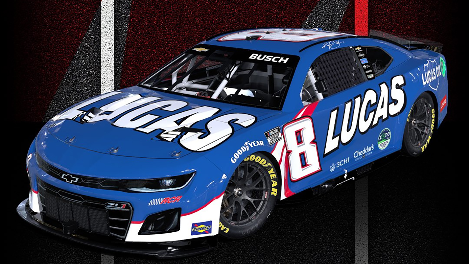 Kyle Busch 2024 Lucas Oil paint scheme Richard Childress Racing NASCAR Cup Series