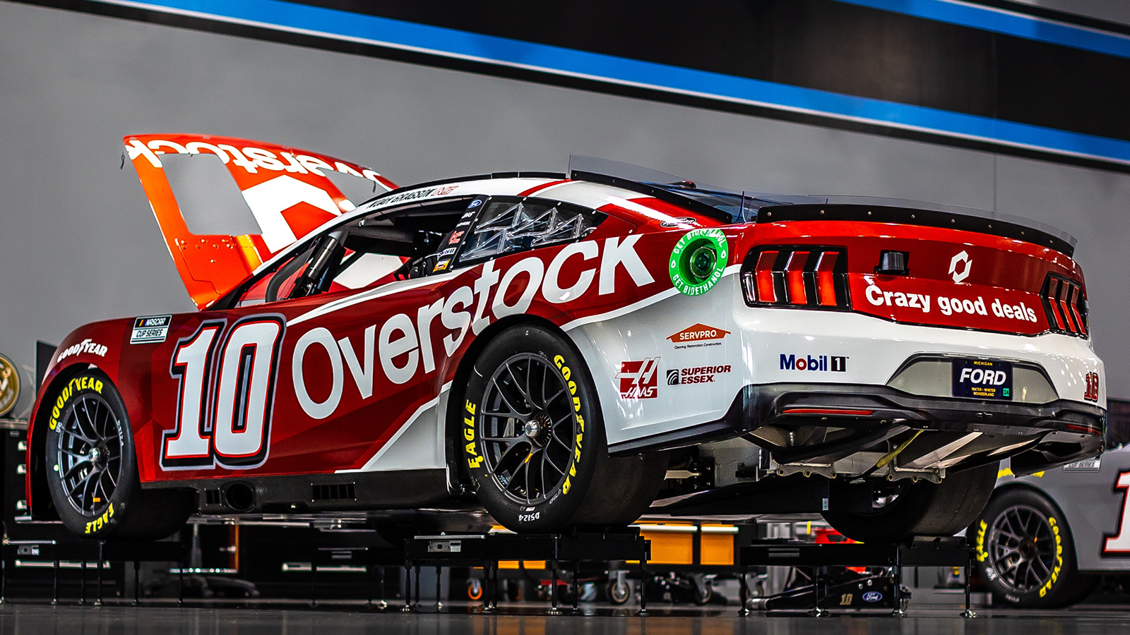 Noah Gragson 2024 Overstock paint scheme Stewart-Haas Racing NASCAR Cup Series