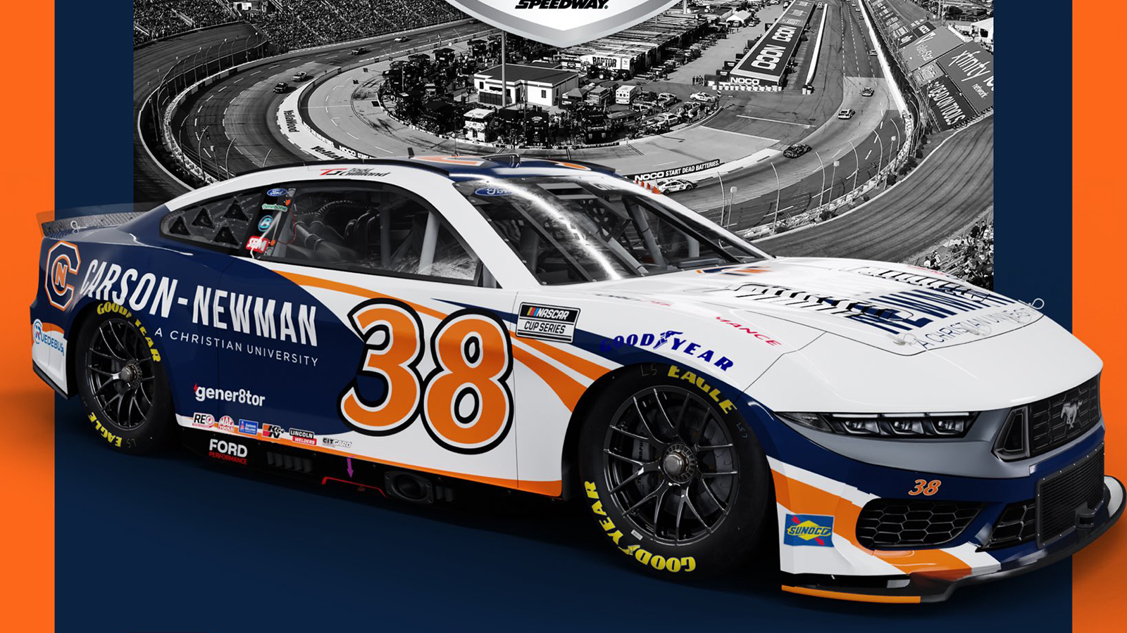 Todd Gilliland 2024 Carson-Newman University paint scheme Front Row Motorsports NASCAR Cup Series