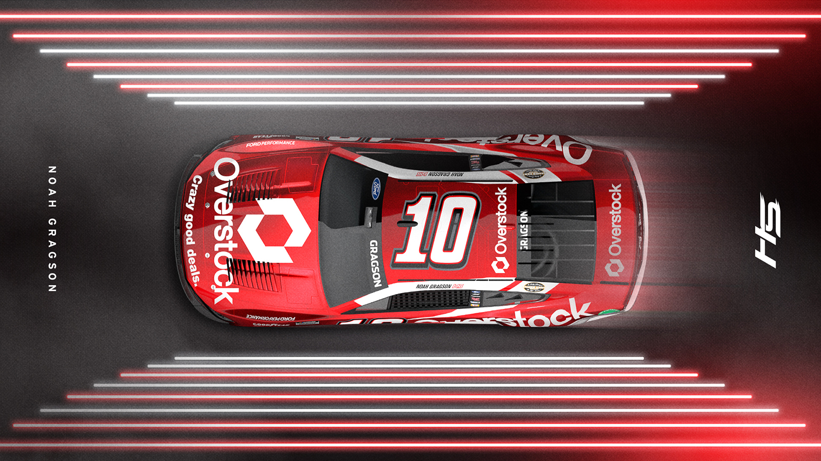 Noah Gragson 2024 Overstock paint scheme Stewart-Haas Racing NASCAR Cup Series
