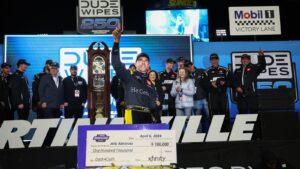 Aric Almirola wins the DUDE Wipes 250 post-race inspection Martinsville Speedway 2024