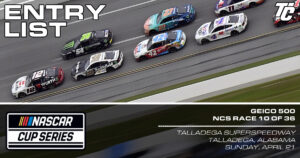 GEICO 500 entry list Talladega Superspeedway NASCAR Cup Series 2024