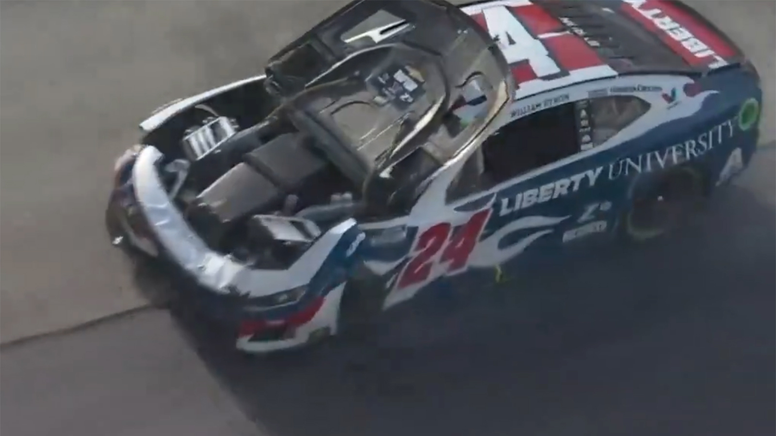 Wurth 400 crash video Dover Bubba Wallace Zane Smith William Byron Christopher Bell 2024 video highlights