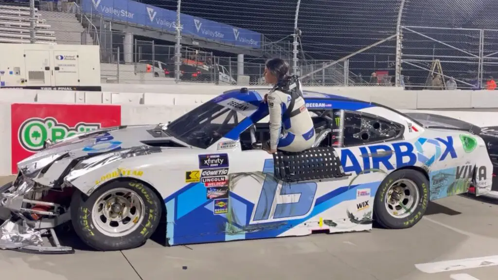 Hailie Deegan Martinsville finishes 18th destroyed car NASCAR Xfinity Series Cook Out 400