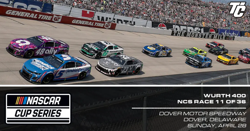 Wurth 400 race results NASCAR Cup Series Dover Motor Speedway 2024 Denny Hamlin wins Dover