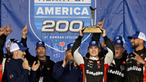 Corey Heim wins heart of america 200 at Kansas NASCAR Craftsman Truck Series Kansas Speedway inspection