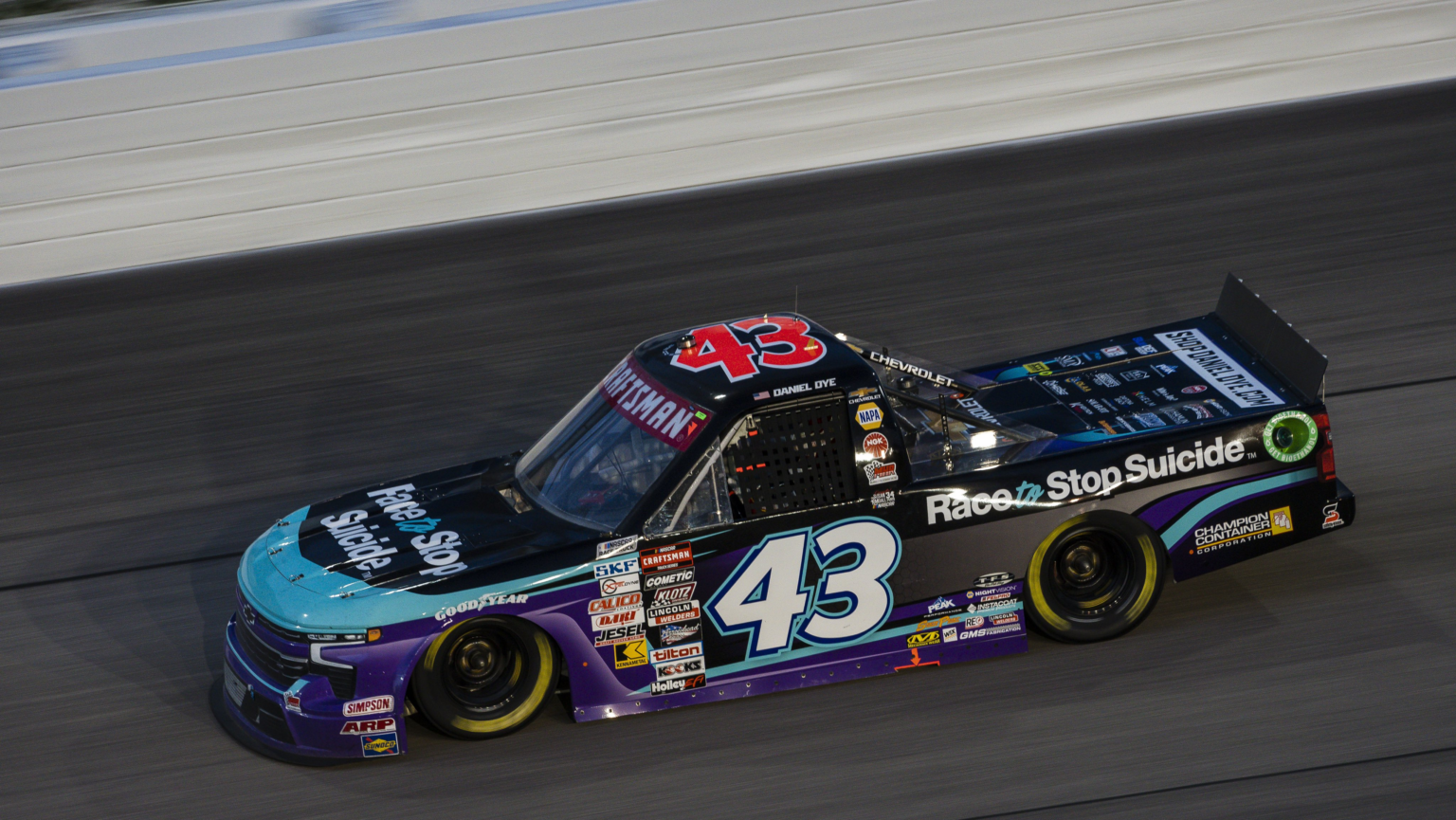 No. 43 McAnally Hilgemann Racing Race to Stop Suicide | TobyChristie.com